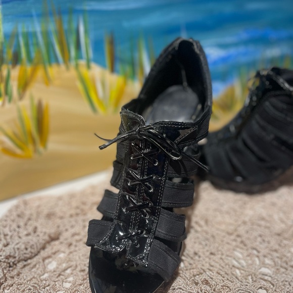 2 for $10 SEXY HOT Carlos Santana Size 8 M Zealous Black Platform PUMPS HEELS - Picture 7 of 9